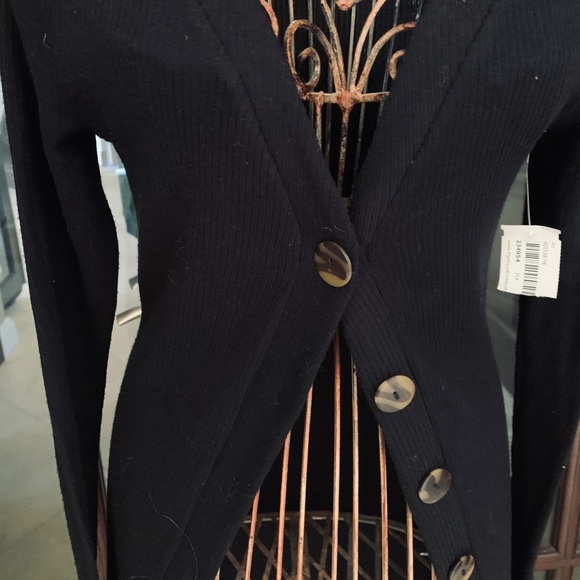 NWT Heart & Hips button blk sweater dress cardigan - Picture 8 of 16